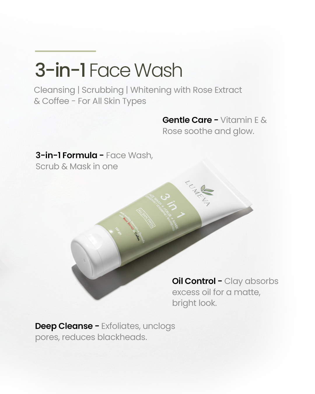 3 in 1 Face wash